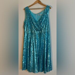 Sequin Sky Blue Dress